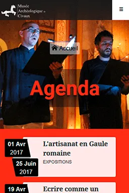 Site du musée archéologique de Civaux, version mobile