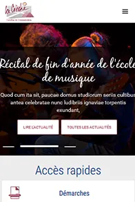 Site de la mairie de La Crèche, version mobile