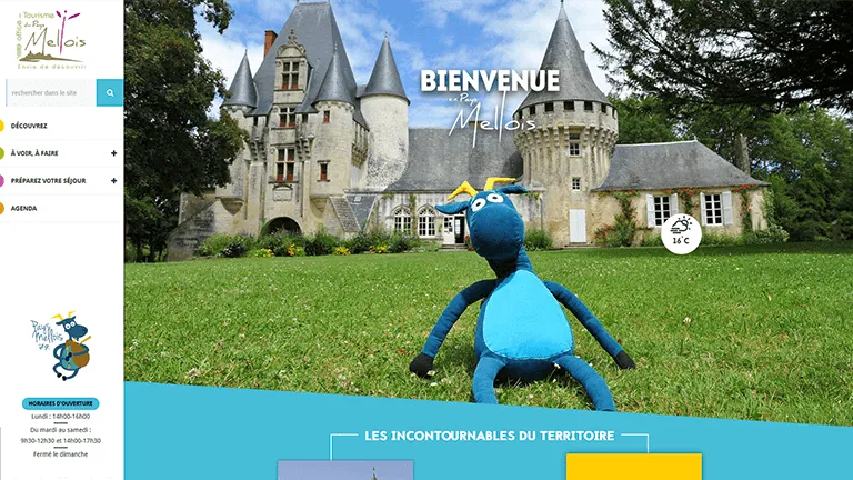 Site de l'Office de Tourisme du Pays Mellois, version ordinateur